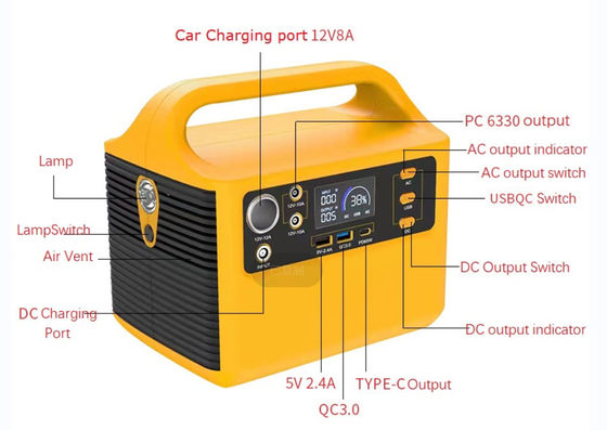 LFP batteria del generatore solare al litio 300W 500W alimentazione di emergenza
